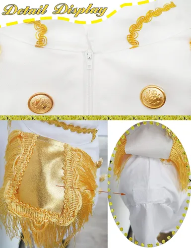Vista 3 de YuDanae Prince Charming Costume Prince Dress up Medieval Royal Prince Outfit Costume for Toddler Kids Boys Aged 3-10