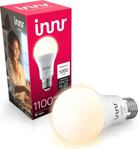 Vista 17 de innr - Bombilla inteligente Zigbee A19, funciona con Hue*, Alexa, SmartThings (se requiere hub), luz blanca y de color, bombilla LED E26, bombilla