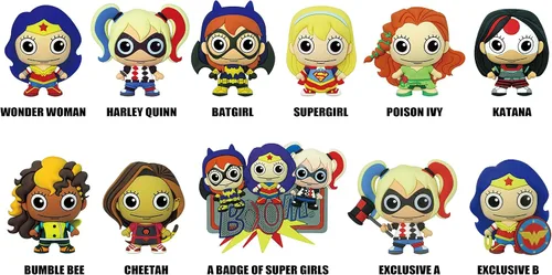 Vista 2 de DC Comics Super Hero las niñas 3d llavero coleccionable Ciegos Bolsa Accesorio