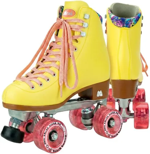 Vista 13 de Moxi Beach Bunny - Patines de ruedas para mujer, colorido, ajuste de precisión con ruedas de alto rebote, forro y acolchado que absorben la humedad