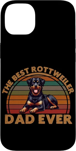 Vista 15 de Best Rottweiler Dad Ever Rottie Father Dog Parent Retro Case for iPhone 16