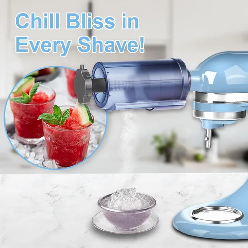 Vista 4 de Accesorio de hielo afeitado para batidora de pie de ayuda de cocina, máquina de cono de nieve, máquina de hielo afeitado, máquina de hielo de nieve