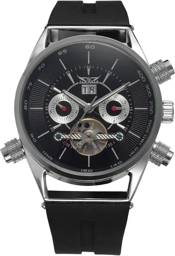 Vista 2 de FORSINING Reloj de pulsera de plástico para hombre con calendario de día Tourbillon de moda automático JAG448M3S1