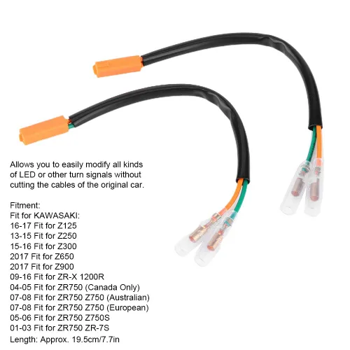 Vista 2 de Acouto Para Adaptadores de cableado de giro XF220102 Motocicleta Turn Plug Convertidor Piezas de Reemplazo para Z125 Z250 Z300 Z650 Z900