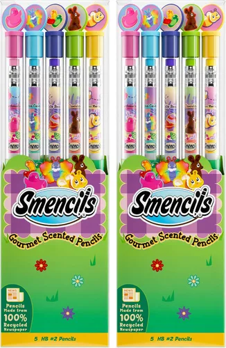 Vista 12 de Lápices de Halloween Smencils – Lápices perfumados gourmet patentados HB #2, 5 unidades, regalos para niños, suministros escolares, recompensas