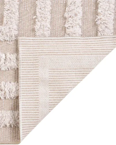 Vista 8 de Unique Loom Casa Collection Toluca - Alfombra rectangular de 2 pies 3 x 3 pies, color beige y marfil