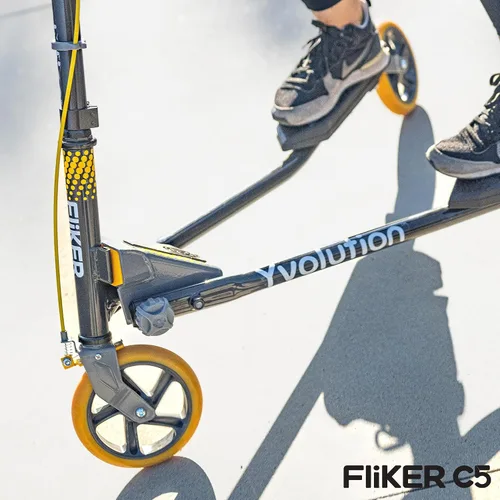 Vista 6 de Yvolution Fliker Drift Scooter, 3-Wheels Wiggle, Foldable, Suitable for Kids and Adults (Fliker C5)