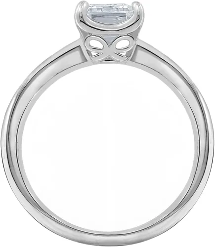 Vista 2 de Tienda Collection Anillo solitario de plata de ley con forma de fantasía hecho con circonitas de elementos infinitos
