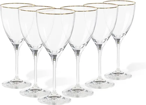 Vista 3 de Casafina Glassware - Juego de 6 copas de vino de 8 onzas, colección Sensa, transparente, aptas para microondas y lavavajillas, acristalamiento apto