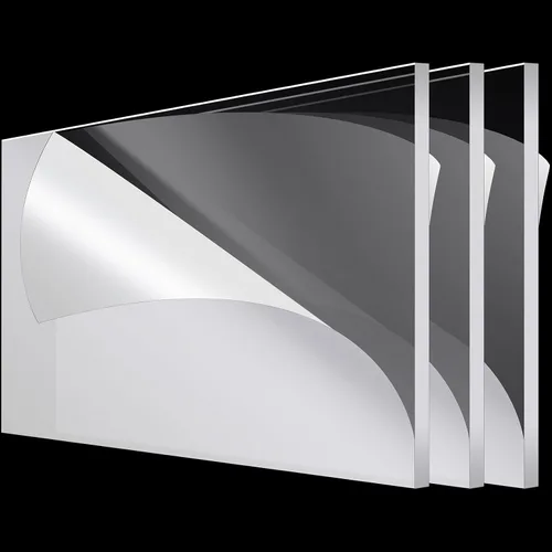 Vista 11 de Roowest 2 piezas de láminas de plexiglás acrílico transparente de 18 x 36 pulgadas, 1/4 pulgada de grosor, paneles de plástico transparente, láminas