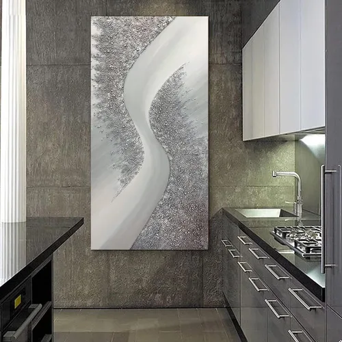Vista 5 de Yotree Pinturas, 24x48 Pulgadas De Pinturas Al Óleo De La Mano De Pintura 3D Arte De Arte De Madera Dentro Enmarcado Colgante De La Decoración De La