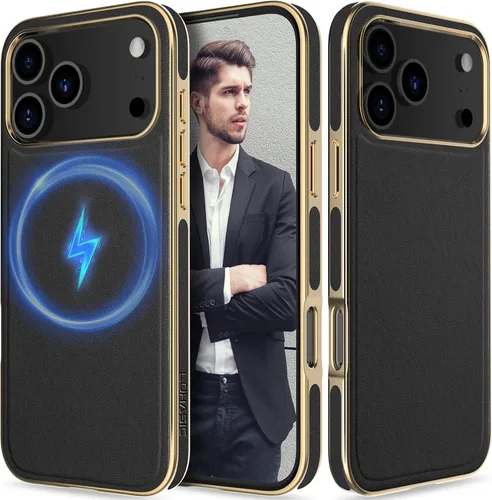 Vista 16 de LOHASIC Funda de piel de lujo para iPhone 18 Pro Max/iPhone 17 Pro Max Beige