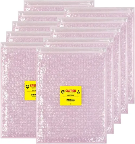 Vista 8 de Bolsas de burbujas antiestáticas, bolsa de blindaje estático resellable, reutilizable para componentes electrónicos sensibles (XS, cantidad de 100)