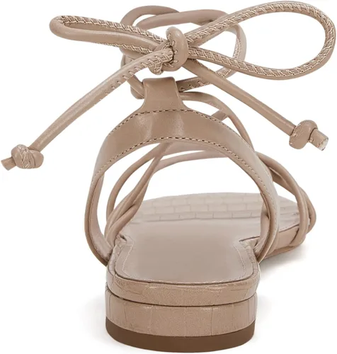 Vista 4 de Ermonn Sandalias planas con cordones para mujer con tirantes y punta abierta, tirantes cruzados y casuales de verano