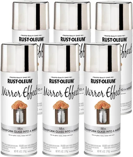 Vista 5 de Rust-Oleum 301494 Spray Espejo Especializado, 6 oz, Plateado