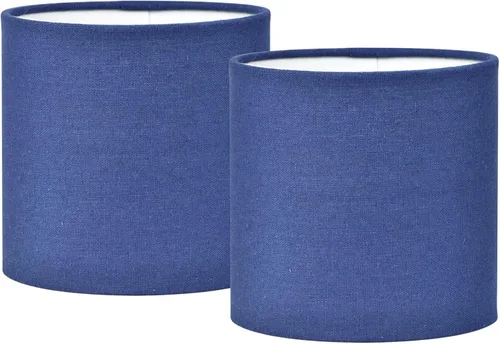 Vista 8 de MEMO - Cortinas pequeñas de tela con clip para lámpara de pared, juego de 2, tambor pequeño, 5.2 x 5.2 x 5.2 pulgadas de alto, lino, hechas a mano