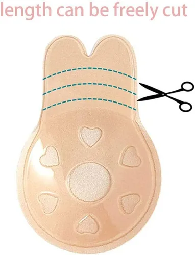 Vista 3 de RULASIN Fundas sin pezón, cinta de silicona para levantamiento de senos, brasier invisible adhesivo reutilizable para mujer