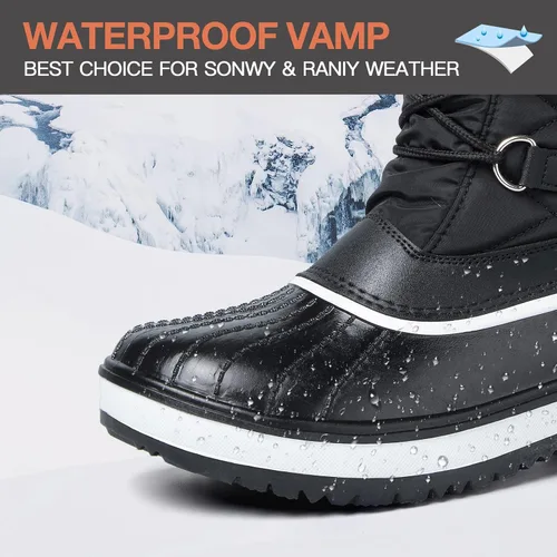 Vista 4 de mysoft Women's Waterproof Winter Boots, Warm Insulated Snow Boots for Outdoor