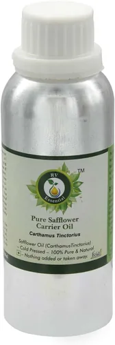 Vista 6 de R V Essential Aceite portador de cártamo puro, 0.2 fl oz (0.169 oz)- Carthamus Tinctorius (100% puro y natural prensado en frío)