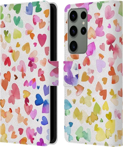 Vista 134 de Head Case Designs Officially Licensed Ninola Brushstrokes Multi Colorful Leather Wallet Case Compatible with Samsung Galaxy A07 4G