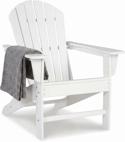 Vista 14 de Diseño de autor por Ashley - Silla para patio exterior Sundown Treasure Adirondack de HDPE, color marrón claro