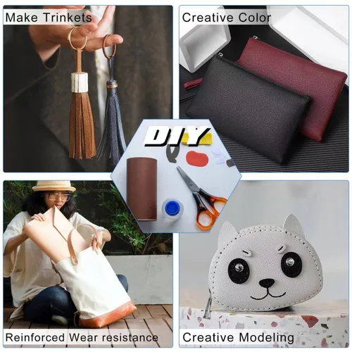 Vista 7 de Parche de reparación de cuero Numola, parche autoadhesivo para sofás, asientos de automóvil, sofás, bolsos, chaquetas