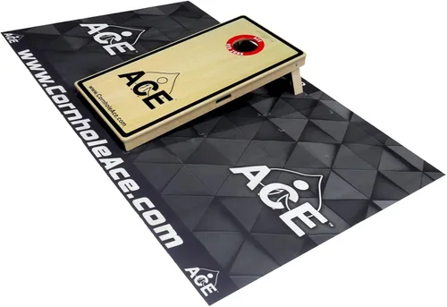 Vista 4 de CornholeAce ACE Juego de almohadillas para jugar cornhole - Incluye 2 alfombrillas de Cornhole