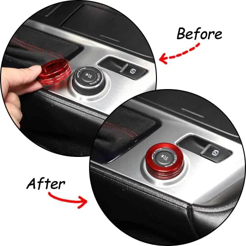 Vista 2 de TINKI Anillo decorativo de ajuste de brillo para instrumento de automóvil, para Chevy C7 Corvette 2014-2019, accesorios interiores