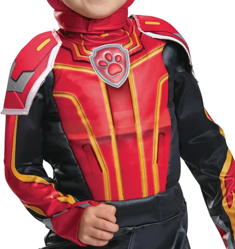Vista 4 de Disguise Marshall - Disfraz de Paw Patrol de lujo, traje oficial de Paw Patrol para niños pequeños con armadura y tocado para niños