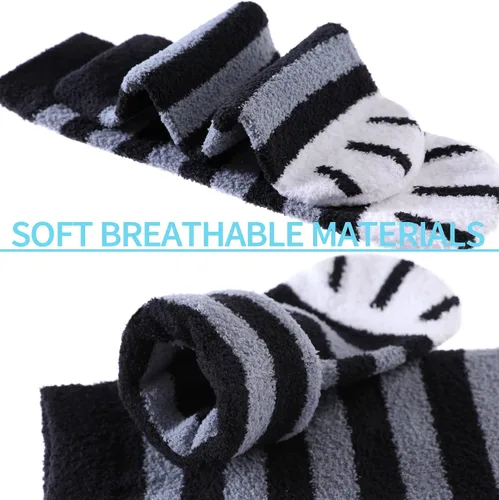 Vista 5 de SDBING Calcetines Peludos para Niños, Calcetines Antideslizantes para Niños Pequeños Niños Niñas Lindos Acogedores Calcetines Cálidos de Invierno