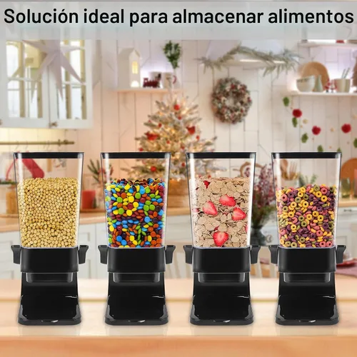 Vista 5 de 5L Cereal Dispenser Countertop with lids, Organization and Storage Containers for Kitchen and pantry, Rice Dispenser for food, Cereal, Beans, Nuts