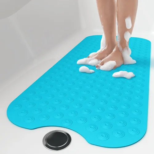 Vista 14 de OTHWAY Alfombrilla de baño sin ventosa: tapete de baño extra largo de 39 x 16 pulgadas, perfecto para bañeras ordinarias o reacabadas │Hecho de goma