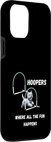 Vista 3 de iPhone 14 Pro Max Dog Agility - Dog Hoopers - toda la diversión pasa con Westie Case