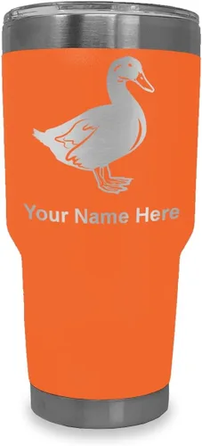 Vista 24 de LaserGram Vaso aislado al vacío de 20 onzas, pato, grabado personalizado incluido (negro) Engraved Gift for Duck Hunters, Vacuum Insulated