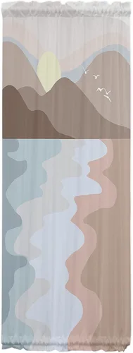 Vista 6 de LooPoP Cortinas de puerta para ventana de puerta, 2 paneles de paisaje, puesta de sol, montaña, 54 x 72 pulgadas, opacas, francesas, aislamiento