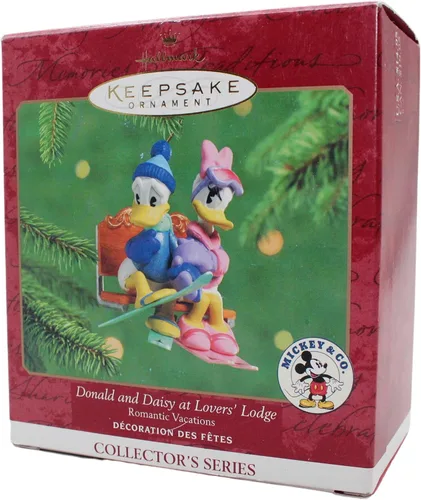 Vista 2 de Hallmark Donald and Daisy At Lover's Lodge - Adorno navideño