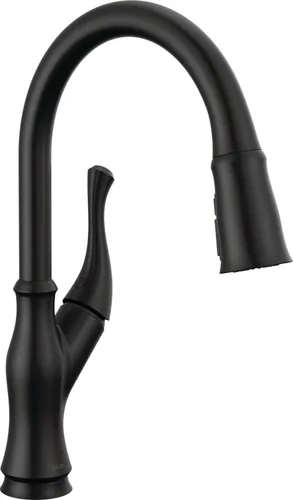 Vista 16 de DELTA Ophelia - Grifo de cocina de oro cepillado con pulverizador extraíble, grifo de fregadero de cocina de un solo agujero moderno, una sola