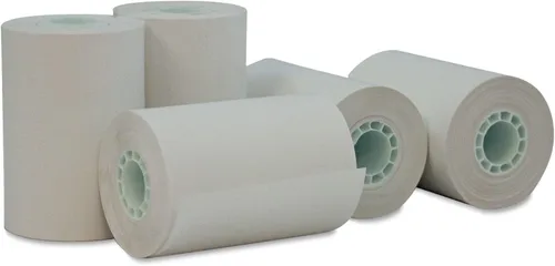 Vista 4 de Universal 35765 Rollos de papel térmico de una sola capa, 4 3/8 pulgadas x 127 pies, blanco (caja de 50)