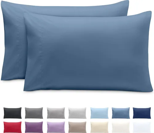Vista 66 de Bare Home Juego de 2 fundas de almohada de microfibra de tamaño estándar, fundas de almohada refrescantes, doble cepillado, fácil cuidado, cierre
