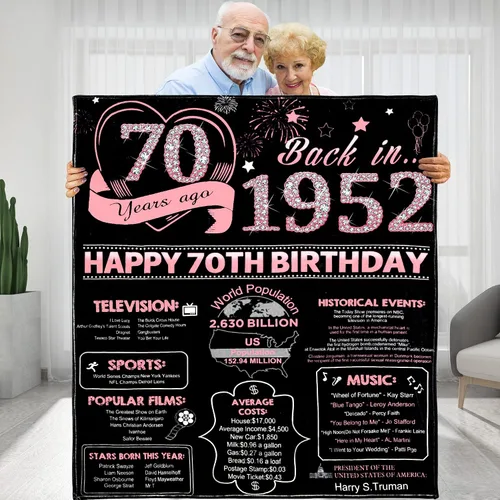 Vista 15 de Back in 1933 - Manta de cumpleaños personalizada para abuela, abuelo, ideas de regalos de cumpleaños para esposa, marido, mamá, papá, amigos, manta