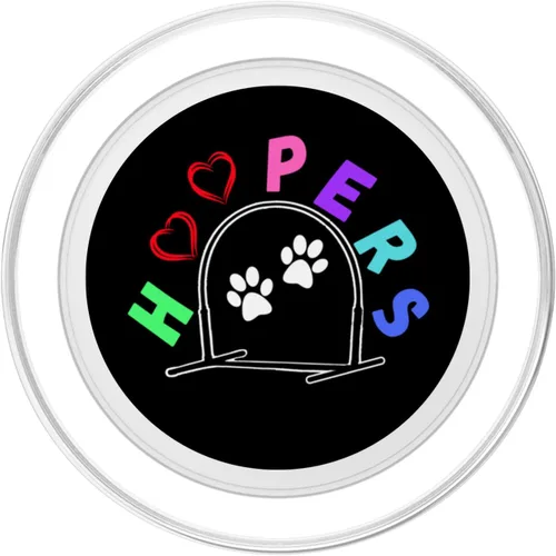 Vista 2 de Dog Agility - Hoopers para perros - Hoopers con corazones PopSockets MagSafe PopGrip para iPhone