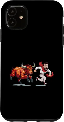 Vista 8 de Funda para iPhone 15 Pro Saint Fermin Bulls Running