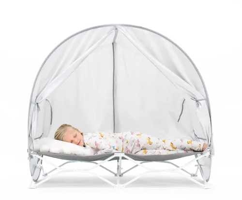 Vista 7 de Regalo My Cot® Cama portátil individual para niños con sábana bajera, cama plegable de viaje y cuna de campamento, cuna de dormir ligera para niños