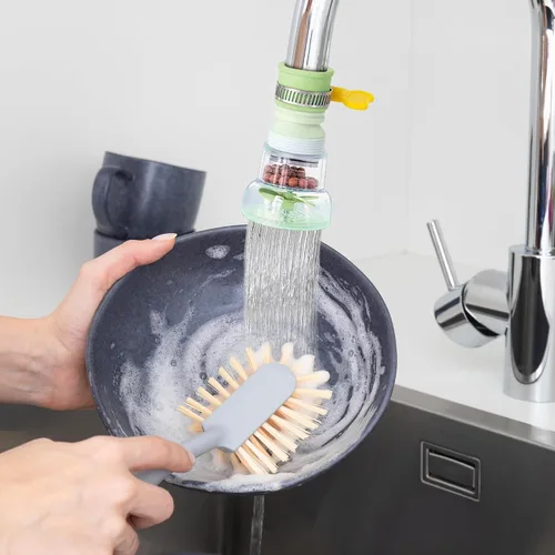 Vista 9 de Juego de 3 filtros de grifo, extensores de grifo de agua con rotación 360, purificador de agua ajustable para fregadero (0.83 x 2.6 x 1.85), fácil