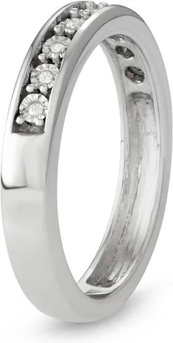 Vista 2 de Hdiamonds Anillo de plata de ley de 0,05 quilates con placas milagrosas
