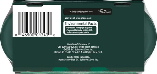 Vista 3 de Glade Vela en tarro ICY Ever Green Forest, 3.4 onzas, paquete de 2 (6.8 onzas NT WT)