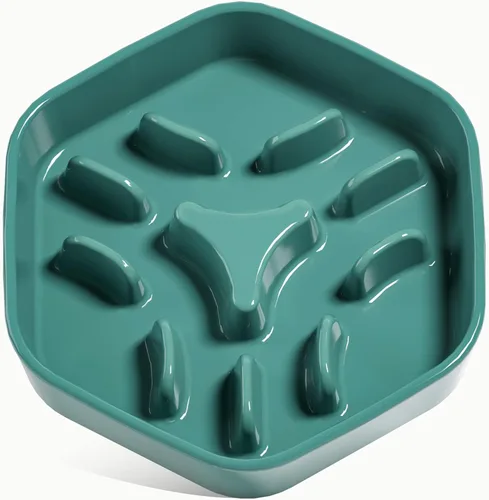Vista 9 de Cuencos de cerámica para alimentación lenta para perros de raza pequeña, tazón de 0.6 tazas para comida de perro para comedores rápidos, tazón