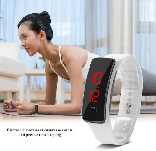 Vista 3 de Zetiling Reloj LED, reloj para niños, reloj de pulsera LED, reloj de pulsera deportivo digital con correa de silicona, reloj electrónico