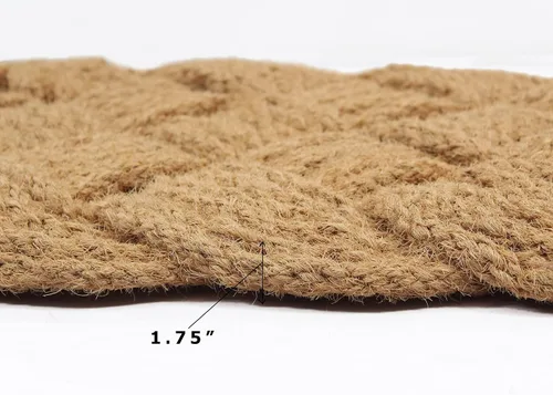 Vista 3 de IRONGATE Felpudo de Cuerda Trenzada - Un Paquete Esterilla Náutica - 100% Fibras de Coco Naturales - Diseño Clásico de Cuerda Entretejida - Hecho a