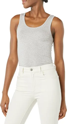 Vista 3 de Tienda Essentials - Camiseta ajustada sin mangas para mujer, paquete de 2